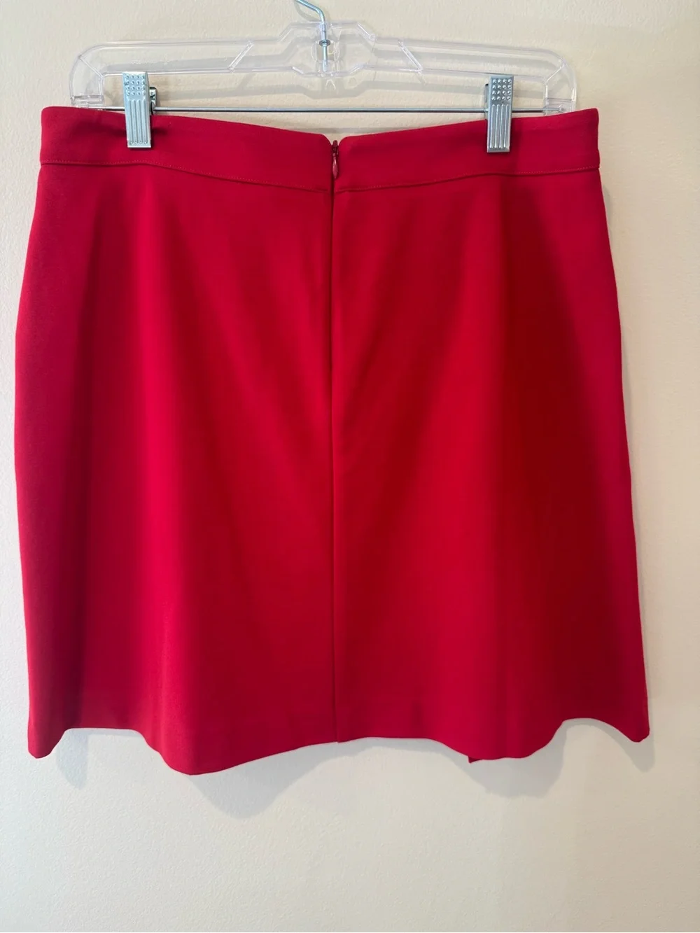CAbi Red Women's Skirt with Gold Accent Buttons